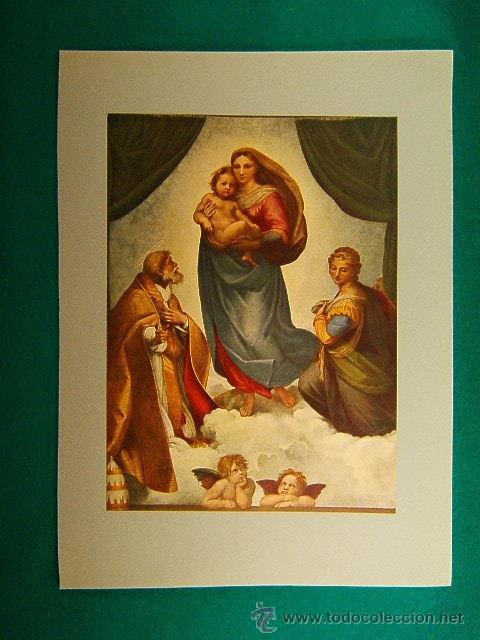 Fotograf&iacute;a antigua: LA MADONNA SIXTINA-RAFAEL-RAFFAELLO SANZIO DE URBINO-GALERIA DE DRESDE-31X23 CM-3-29-A&Ntilde;O 1935.......