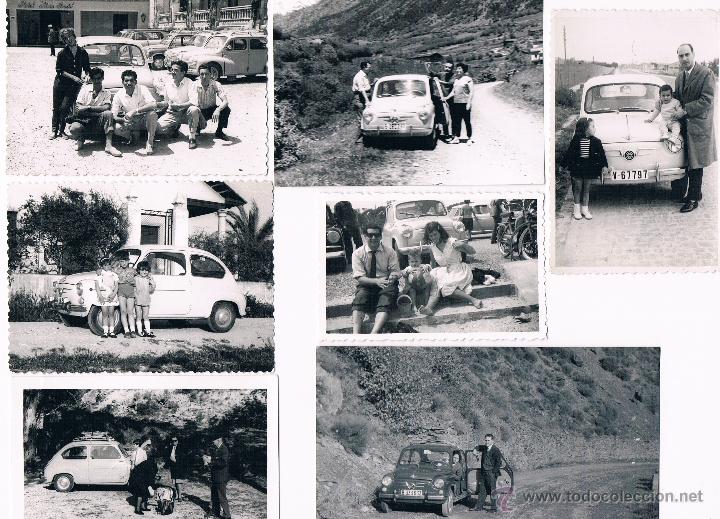 Fotograf&iacute;a antigua: siete fotos de seat 600 primera epoca