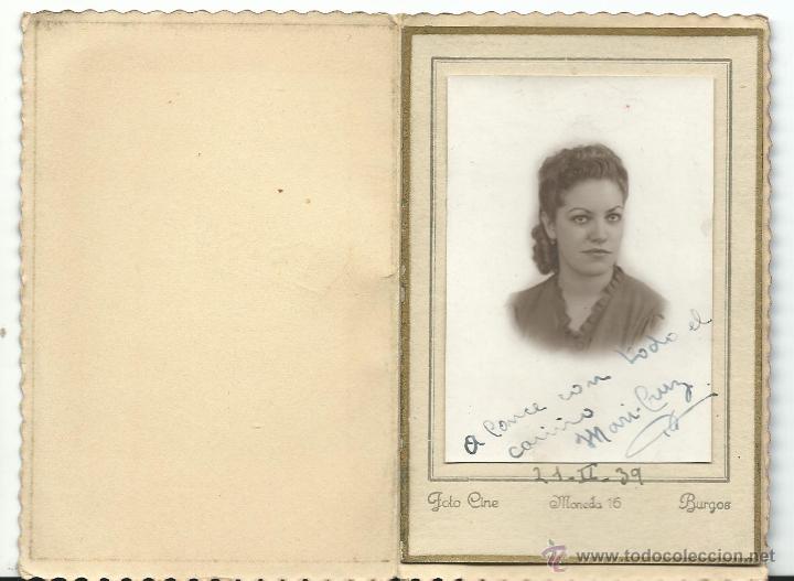 Alte Fotografie: FOTOGRAFIA ANTIGUA DE UNA SE&Ntilde;ORA CON DEDICATORIA DE 21-2-1939
