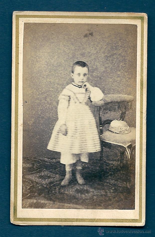 Antique Photography: F20 - FOTOGRAF&Iacute;A ARTISTICA J.M.R - ANTIGUO RETRATO DE UNA NI&Ntilde;A - 10,8X6,8 CM