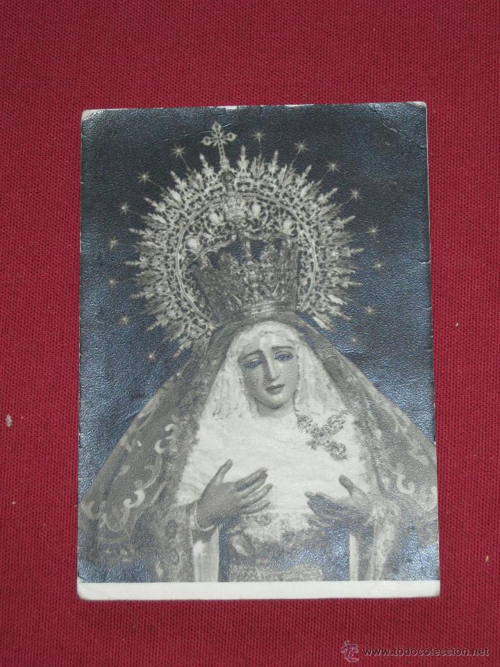 Fotograf&iacute;a antigua: ANTIGUA FOTOGRAFIA DE LA VIRGEN DE LAS ANGUSTIAS DEL ARAHAL - SEMANA SANTA