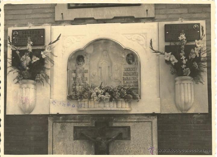 Fotografia antica: :::: QW337 - FOTOGRAFIA - LAPIDA DE UN CEMENTERIO