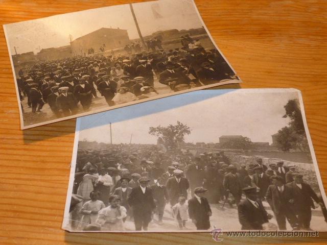 Fotograf&iacute;a antigua: Lote de 2 fotografia de principios s.XX, manifestacion ? catalunya.