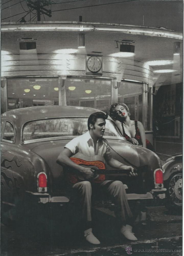 Fotograf&iacute;a antigua: FOTO DE - ELVIS PRESLEY - PLASTIFICADA SOBRE CARTON DURO DE 30 X 21