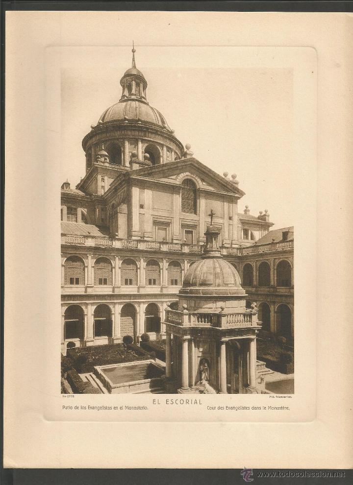 Alte Fotografie: EL ESCORIAL - HUECOGRABADO FOTOGRAFIA WUNDERLICH - MEDIDAS 22X 28 CM