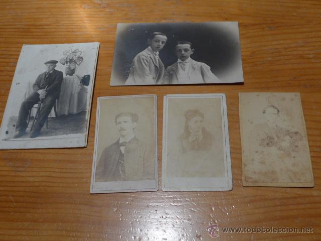 Antique Photography: Lote de 5 fotografia muy antiguas, s.XIX y principios s.XX, variedad.
