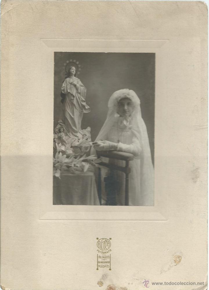 Antique Photography: FOTOGRAFIA ANTIGUA DE UNA NI&Ntilde;A DE 1&ordf; COMUNION A&Ntilde;OS 30