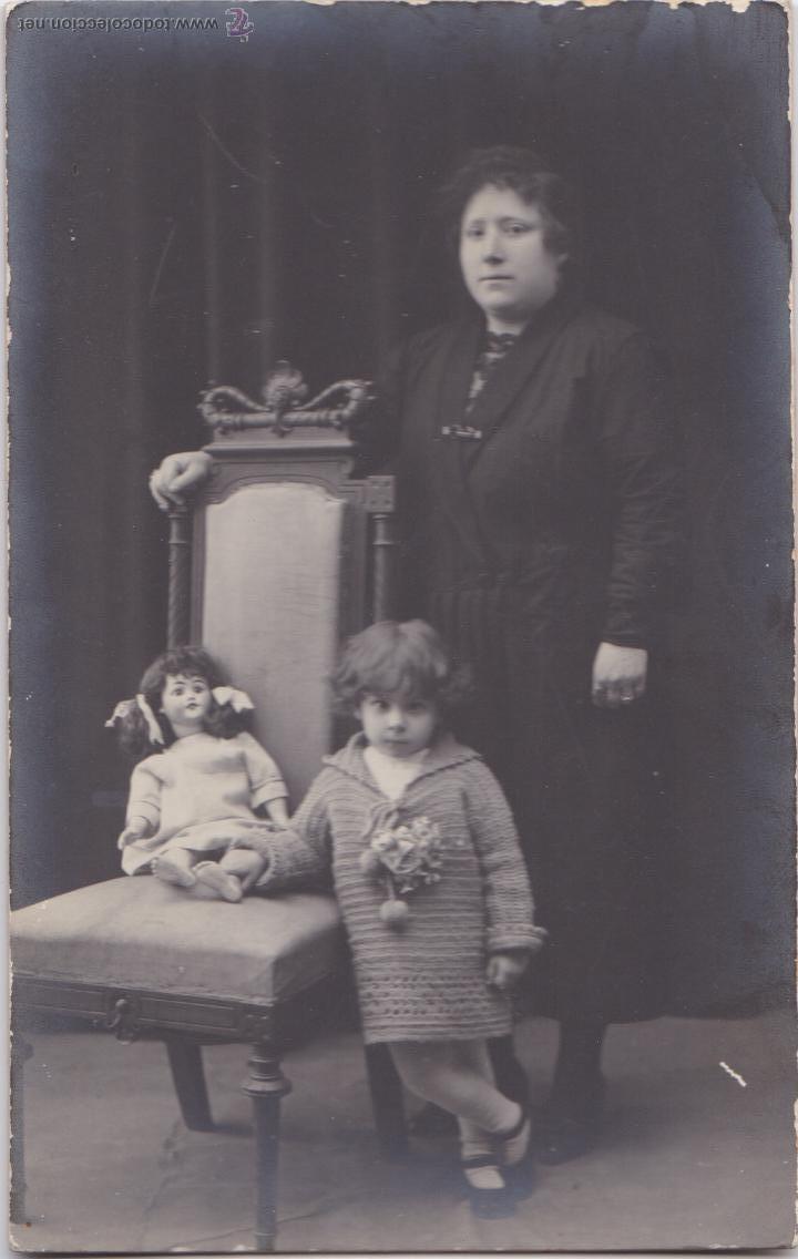 Fotografia antiga: F-248. ANTIGUA FOTOGRAFIA DE UNA MUJER CON NI&Ntilde;A. PRINCIPIOS DE SIGLO.