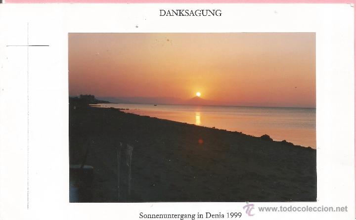 Fotograf&iacute;a antigua: :::: LL01 - FOTOGRAFIA - DANKSAGUNG - SONNENUNTERGANG IN DENIA 1999