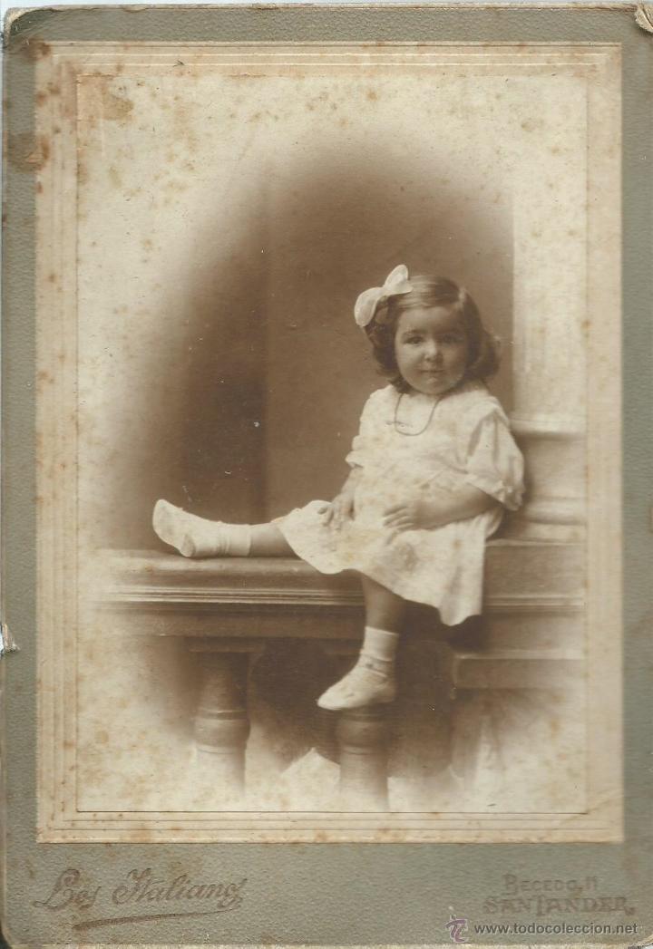 Antique Photography: FOTOGRAFIA ANTIGUA DE UNA NI&Ntilde;A SENTADA DE LOS A&Ntilde;OS 20 FOTO-LOS ITALIANOS-BECEDO-SANTANDER