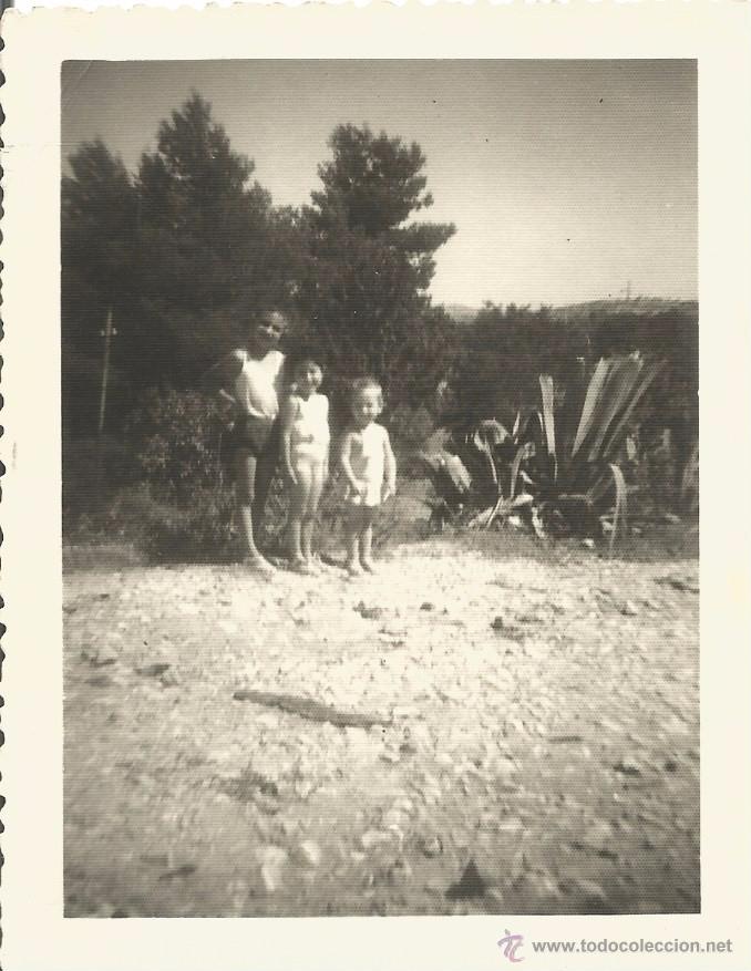 Antique Photography: *** QA212 - FOTOGRAFIA - TRES NI&Ntilde;OS EN EL CAMPO