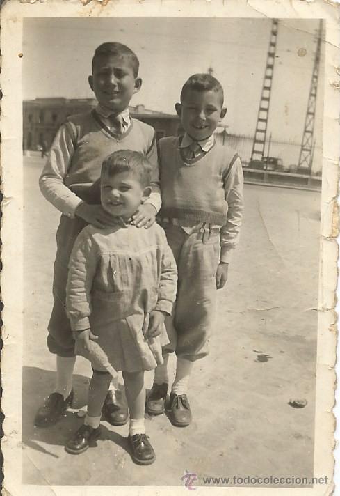Fotografia antiga: ** D886 - FOTOGRAFIA -  TRES NI&Ntilde;ITOS