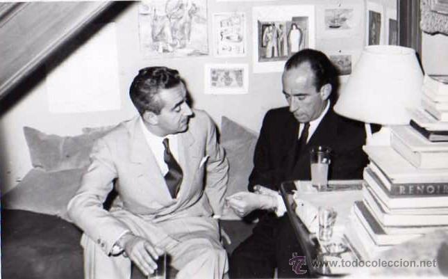Fotograf&iacute;a antigua: Fotograf&iacute;a 18 x 12 cm Cine. Guionista Jose Vicente Puente y Ricardo Gandarias. Foto Martin Caminos