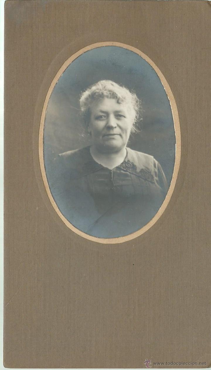Photographie ancienne: FOTO DE ESTUDIO ANTIGUA DE - SOBRE CARTON DE UNA DAMA  -