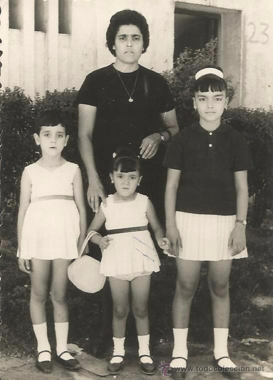 Antique Photography: ** H326 - FOTOGRAFIA - SE&Ntilde;ORA CON TRES NI&Ntilde;AS