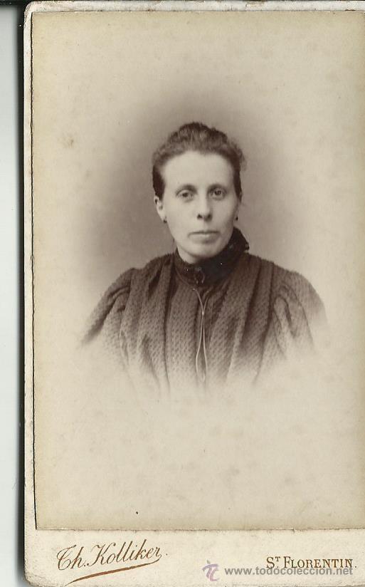 Antique Photography: FOTOGRAFIA ANTIGUA FRANCESA DE UNA DAMA - FOTO - C.H. KOLLIKER - ST. FLRENTIN - DE 1900