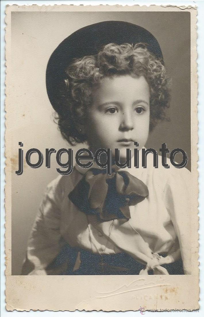 Alte Fotografie: FOTOGRAF&Iacute;A INFANTIL. FOT&Oacute;GRAFO NIETO. CONDE DE ZARAGOZA, 4. ALICANTE.
