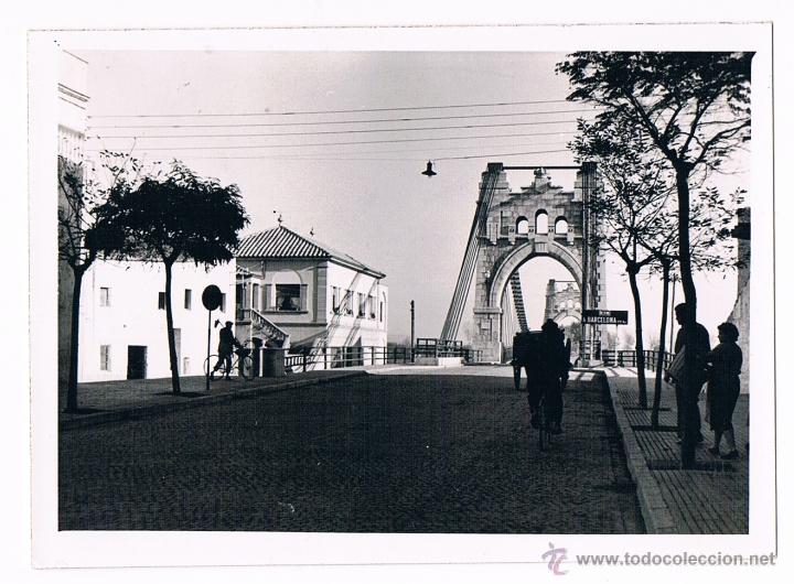 Fotograf&iacute;a antigua: AMPOSTA. PUENTE SOBRE EL RIO EBRO
