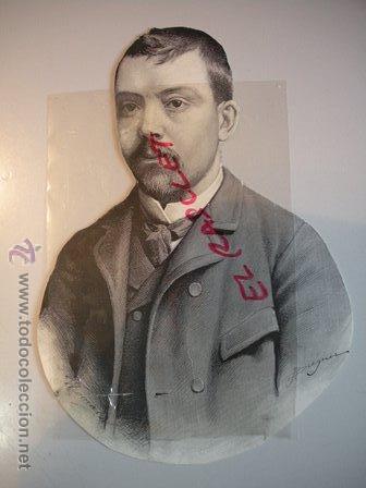 Fotografia antica: MAGNIFICA Y ANTIGUA FOTO - RECORTADA - DE THOMAS IV -  FIRAMADA POR - J PUGNES -