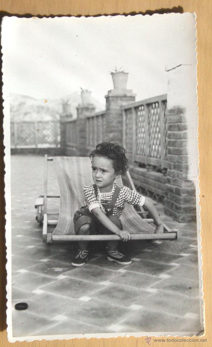 Photographie ancienne: NI&Ntilde;A EN HAMACA