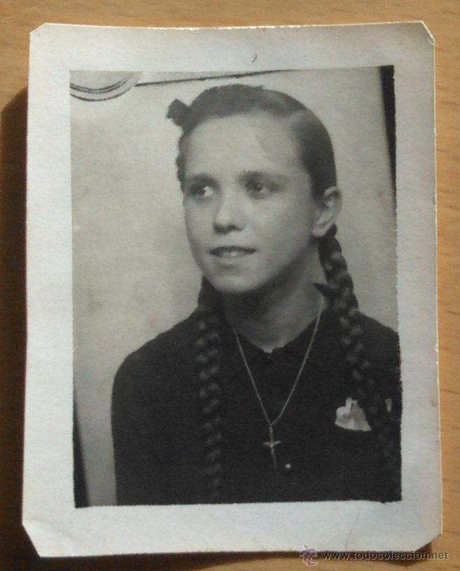 Fotografia antica: NI&Ntilde;A CON TRENZAS