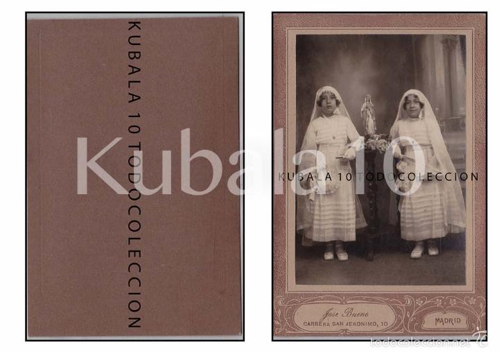 Fotograf&iacute;a antigua: FOTOGRAFIA ARTISTICA 17X11,5 CMS &middot;&middot; A&Ntilde;OS 1920 - 1930 &middot;&middot; DOS NI&Ntilde;AS DE COMUNION&middot;&middot;&middot;