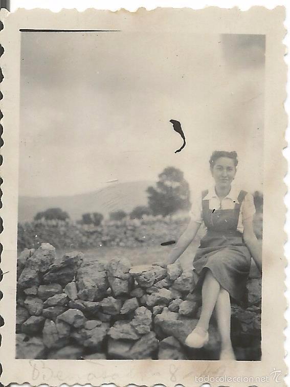 Fotografia antica: ** FP177 - FOTOGRAFIA PEQUE&Ntilde;O FORMATO - SE&Ntilde;ORITA - BENASAL- 6,2 X 4,7 CM.