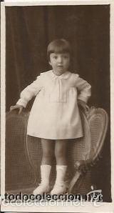 Fotografia antica: ** D11 - 361 - FOTOGRAFIA PEQUE&Ntilde;O FORMATO - PRECIOSA NI&Ntilde;A - 7,5 X 4 CM.