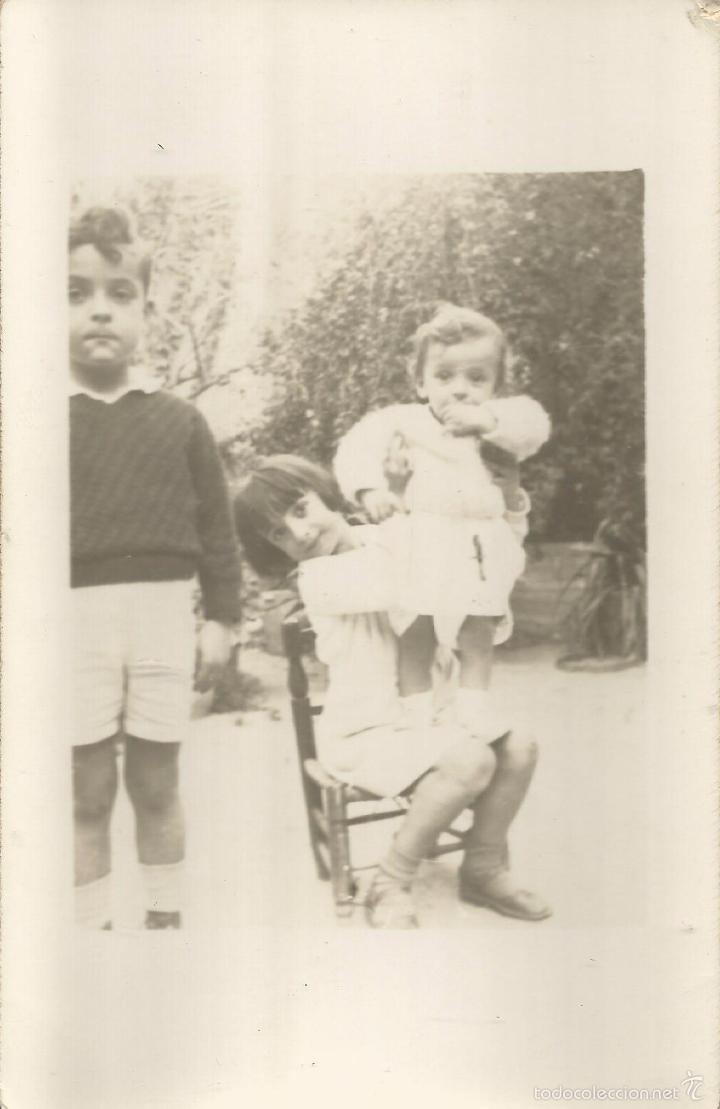 Alte Fotografie: ** PH208 - FOTOGRAFIA - TRES NI&Ntilde;OS - RF. 070516