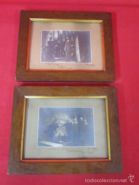 Fotograf&iacute;a antigua: G Dos fotograf&iacute;as antiguas. Marzo 1917. Grupo de literatos.