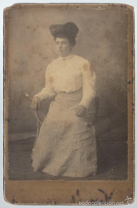 Fotografia antiga: EXTRAORDINARIA FOTOGRAFIA ANTIGUA DE UNA DAMA - AMERICANA - FOTO - KNIGHT'S