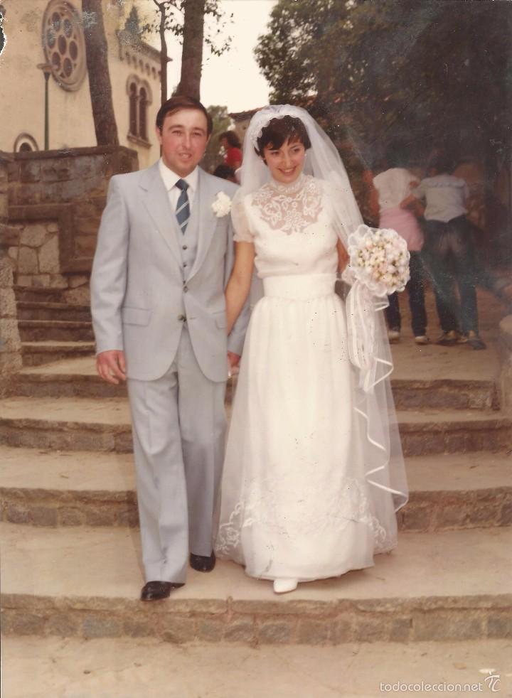 Fotograf&iacute;a antigua: :::: A07 - FOTOGRAFIA - PAREJA DE NOVIOS - 20 X 14,8 CM.