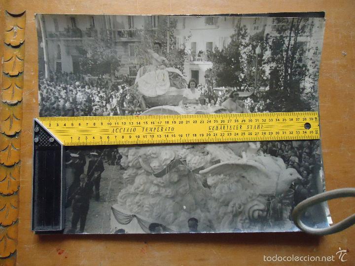 Alte Fotografie: GIGANTESCA ANTIGUA FOTOGRAFIA 40 X 30 CM CARNAVAL DE CADIZ , CABALGATA
