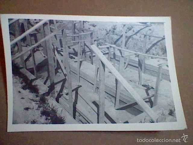 Fotograf&iacute;a antigua: fotografia particular zanja encofrado Caraba&ntilde;a a&ntilde;os 50 curiosidad 10 x 7 cms