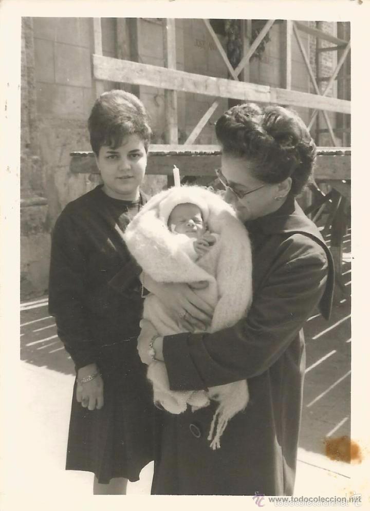 Fotografia antica: ** S356 - FOTOGRAFIA - DOS SE&Ntilde;ORAS CON UN BEB&Eacute;