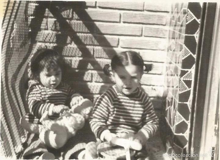 Fotografia antica: ** S361 - FOTOGRAFIA - DOS NI&Ntilde;ITOS EN UN BALC&Oacute;N O TERRAZA