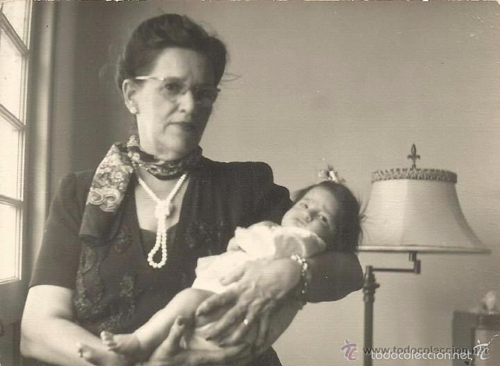 Fotografia antica: ** S368 - FOTOGRAFIA - SE&Ntilde;ORA CON BEB&Eacute; EN BRAZOS
