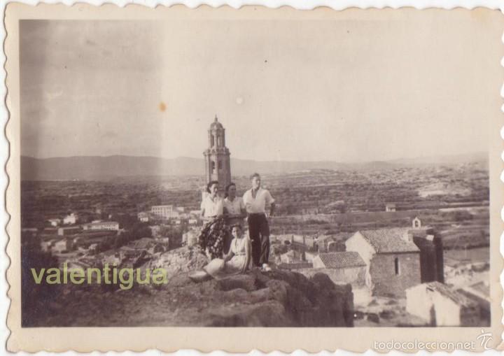 Fotograf&iacute;a antigua: Fotograf&iacute;a de 1952. Vista de J&eacute;rica, Castell&oacute;n, con su precioso campanario.