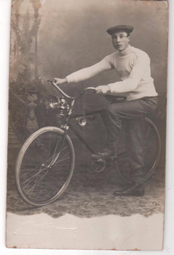 Antique Photography: Antigua Fotograf&iacute;a de ciclista. A&ntilde;os 1900 - 1920 . Ver reverso