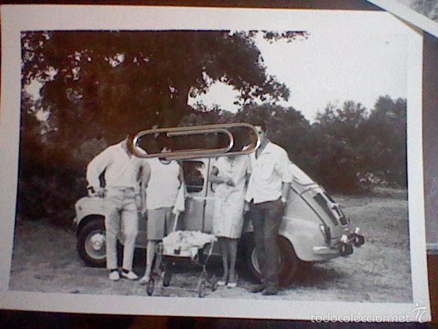 Fotograf&iacute;a antigua: foto particular a&ntilde;os 60 seat 600 excursion campo 10,5 x 7,5 cms