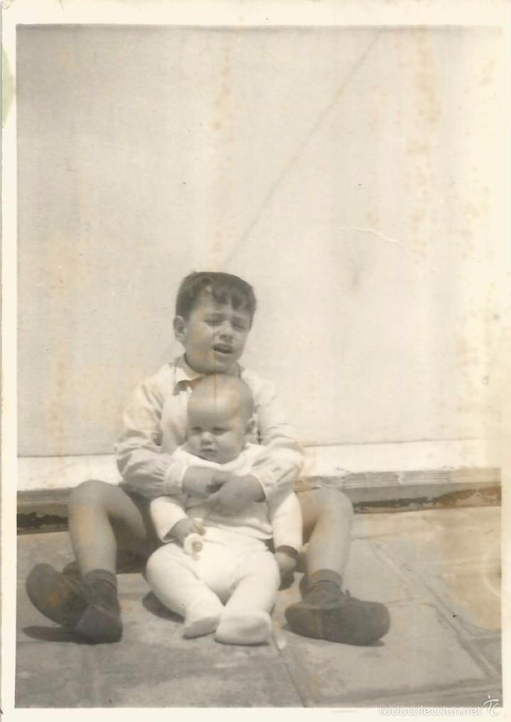 Fotografia antiga: ** SS16 - FOTOGRAFIA - NI&Ntilde;O CON UN BEB&Eacute;