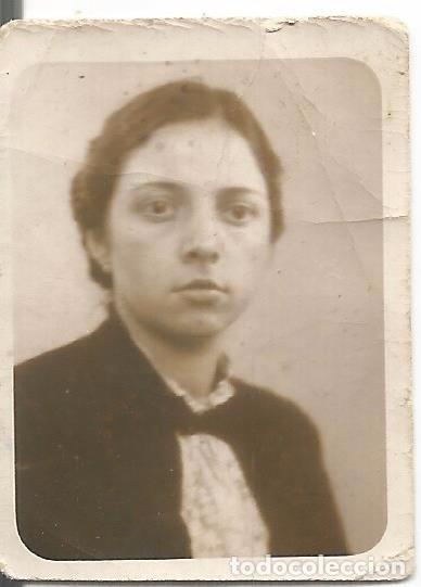Fotografia antica: ** FP273 - FOTOGRAFIA PEQUE&Ntilde;O FORMATO - JOVEN MUCHACHA - 4,4 X 3,2 CM.