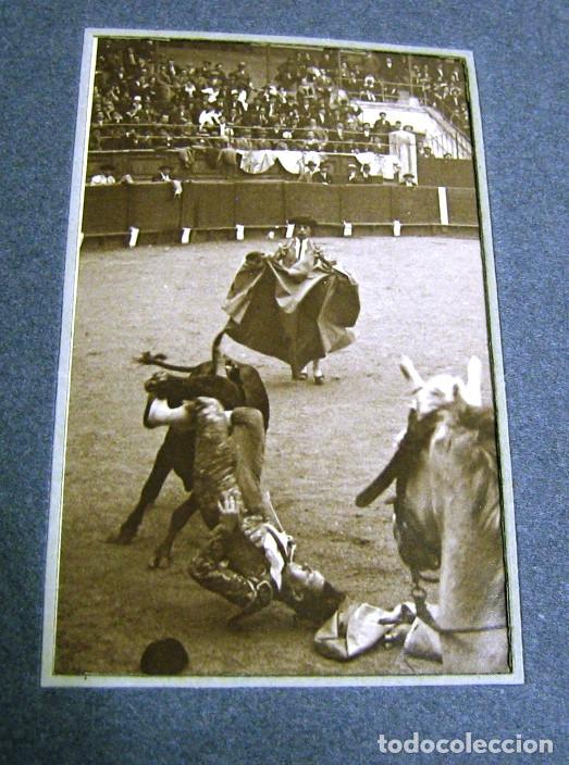 Fotograf&iacute;a antigua: Toros: IMPACTANTE COGIDA Ante el caballo- S. XX-ORIGINAL UNICO