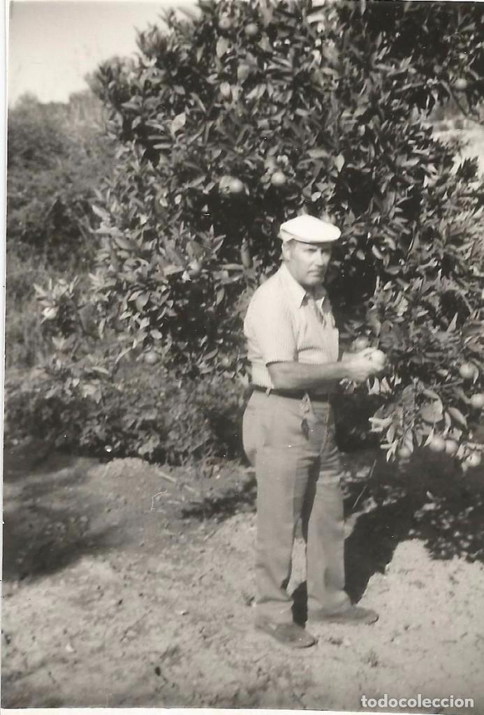 Fotografia antica: ** SS236 - FOTOGRAFIA - SE&Ntilde;OR JUNTO A UN NARANJO