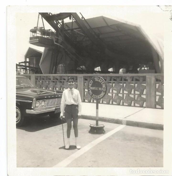 Fotografia antica: ** S434 - FOTOGRAFIA - JOVENCITO JUNTO A UN TELEFERICO