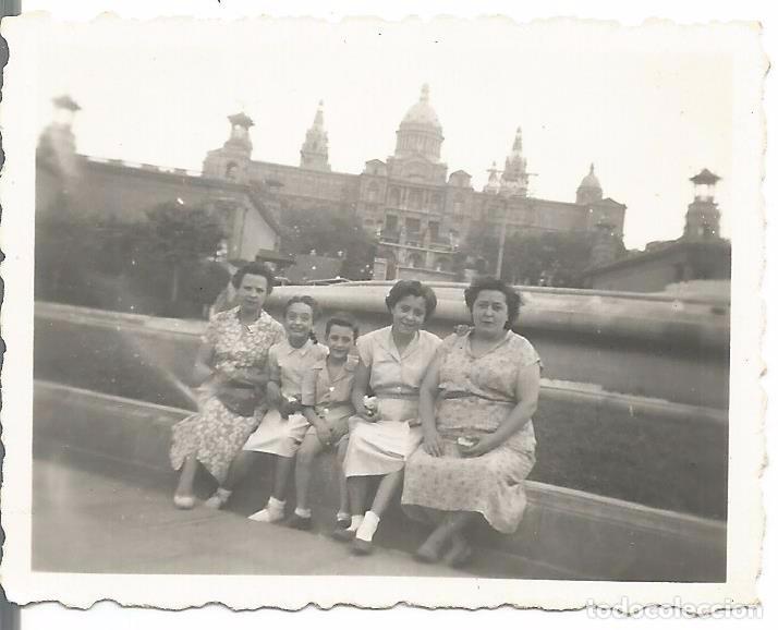 Fotografia antica: ** FP346 - FOTOGRAFIA PEQUE&Ntilde;O FORMATO - TRES AMIGAS CON SUS NI&Ntilde;OS - 6 X 4,5 CM. - RF. C75