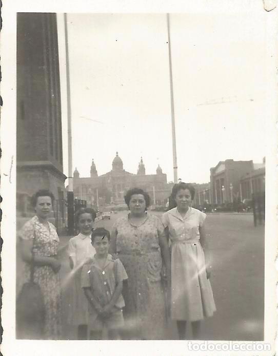 Fotografia antica: ** FP352 - FOTOGRAFIA PEQUE&Ntilde;O FORMATO - TRES AMIGAS CON SUS NI&Ntilde;OS - 6 X 4,5 CM. - RF. C75