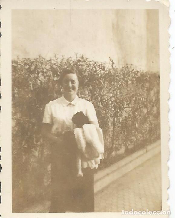 Fotografia antiga: ** FP396 - FOTOGRAFIA PEQUE&Ntilde;O FORMATO - SE&Ntilde;ORA - 6,2 X 4,6  CM. - RF. C75