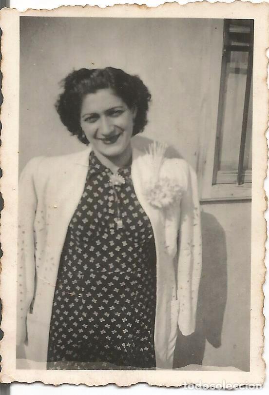 Fotograf&iacute;a antigua: *** FP455 - FOTOGRAFIA PEQUE&Ntilde;O FORMATO - ELEGANTE SE&Ntilde;ORA - 6,5 X 4,5 CM.
