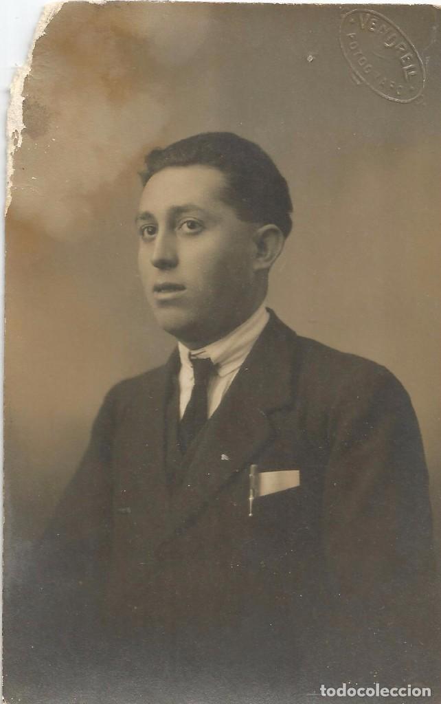 Fotografia antiga: *** QA302 - FOTOGRAFIA - GUAPO JOVEN - VENDRELL FOTOGRAFO